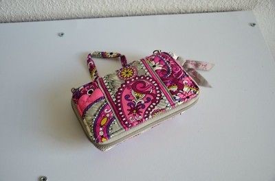 Vera Bradley Paisley Meets Plaid Carry It All Wristlet Excellent 