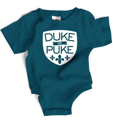   QUIRKY WRY THE DUKE OF PUKE BABY ROMPER PLAYSUIT ONESIE BABY BOY BNIB