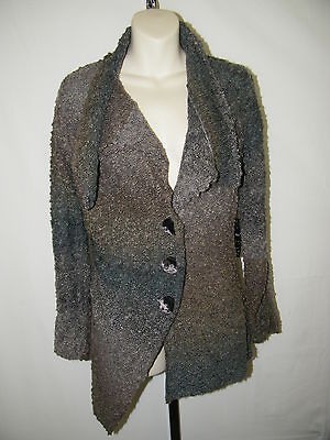   sz M SWEATER BOUCLE DRAPED CARDIGAN MULTI HUES COLOR BRAND NEW $198