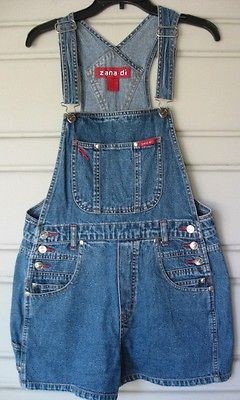 VTG 80sZANA DI​DENIMBIB​OVERALLS​HORTSJUMPER 