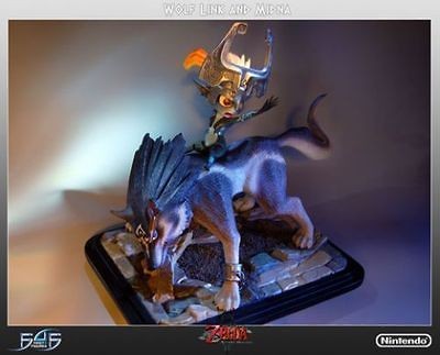 NEW* ZELDA TWILIGHT PRINCESS WOLF LINK & MIDNA POLY STONE STATUE