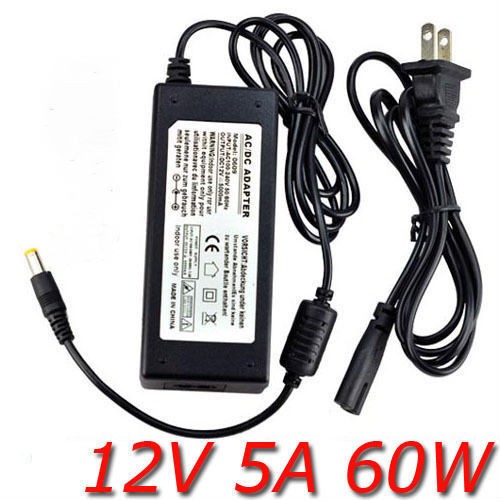 New 100V   240V To DC 12V 5A Switching Power Supply Adapter For LED 