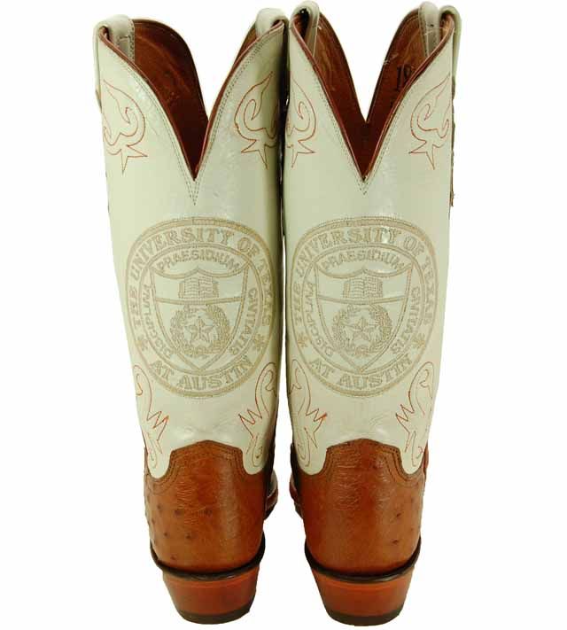 612 New Lucchese 1883 Cognac Smooth Ostrich Cowboy Boots Womens 6 5 B 