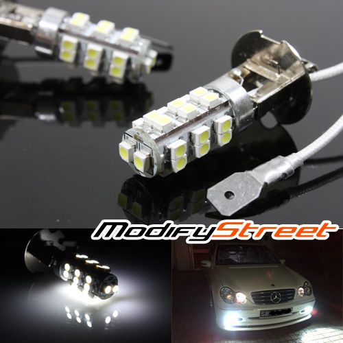 26 5050 WHITE SMD LED H3 SMD BULB DRL FOG LIGHTS DRIVING BUMPER 