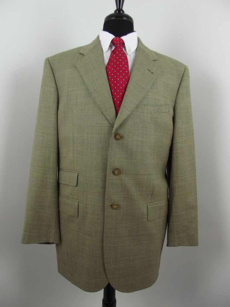 Canali Italy Sport Suit Mens Coat Beretta Blazer 44 L / 54 L 100% Wool