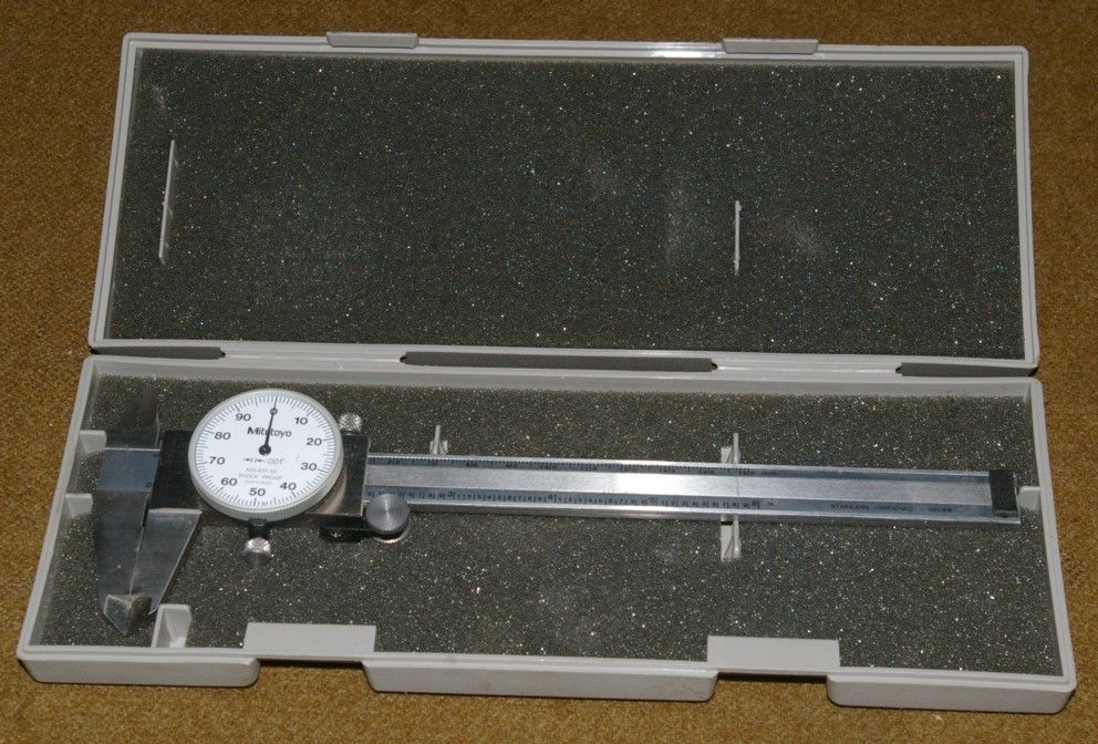 Mitutoyo 505 637 50 001 Shock Proof 6 Dial Caliper in Original Case 