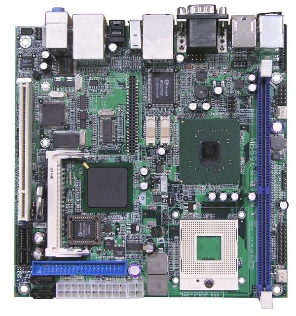 MB896F Mini ITX Socket 479 Pentium motherboard with compactflash 