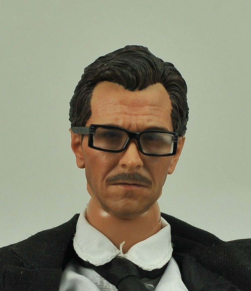 Custom 1 6 Gary Oldman Head Sculpt Glasses 12 Figure Jim Gordon Dark 