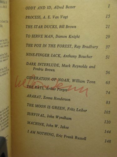 Frontiers in Space Bleiler Dikty 1955 Signed by Ray Bradbury William 