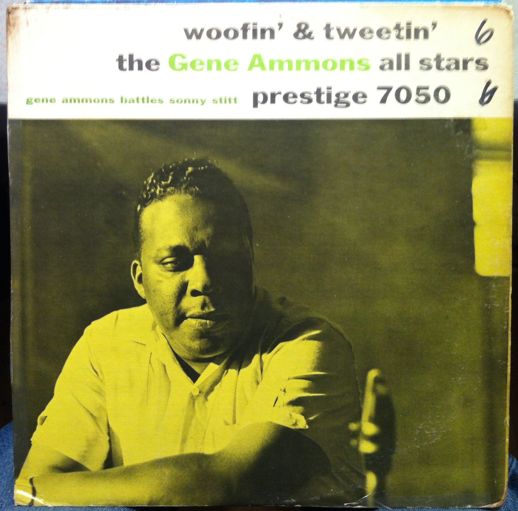 Gene Ammons Sonny Stitt Woofin Tweetin LP VG PRLP 7050 RVG DG Prestige 