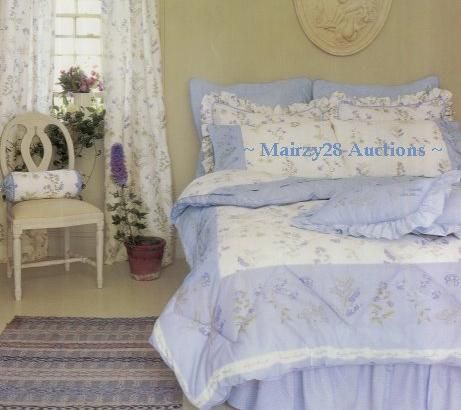 New Laura Ashley Periwinkle Abbeville King Bedskirt