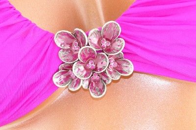 ABS by Allen Schwartz Jewelled Fuchsia Bikini Sz 8 12