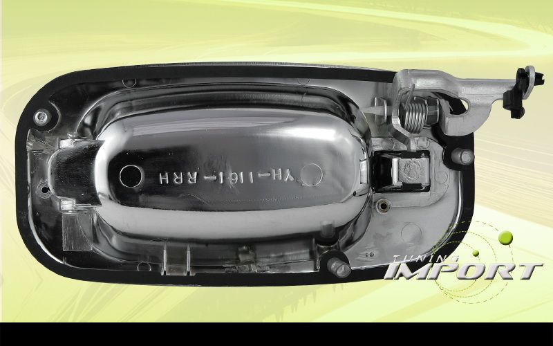 New Pair All Chrome Outside Exterior Rear Door Handle Cover Chevy GMC 