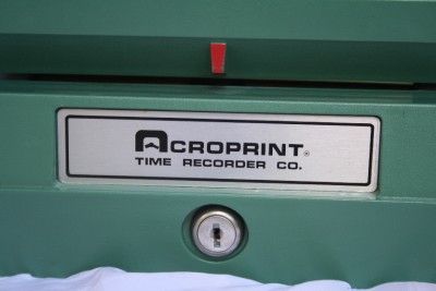 Acroprint Time Recorder Clock Model 125NR4 