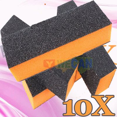   Nail Art 3 Sided Buffer Sanding Block Files Manicure Sponge