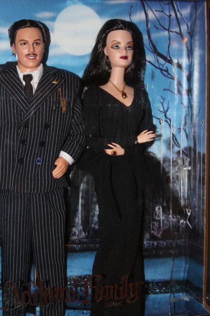 The Addams Family Morticia Barbie Gomez Ken Dolls