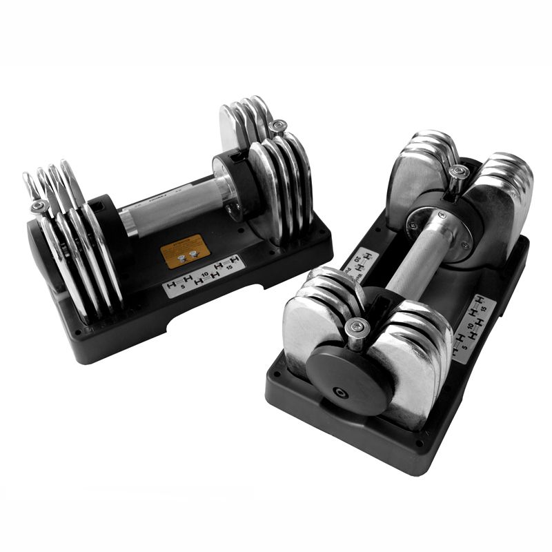 bayou fitness pair of 25 lb adjustable dumbbells