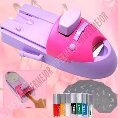 Maquina Para Decoracion Uñas Kit Manicura Belleza Set Plantilla 