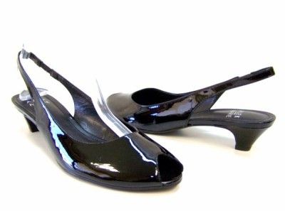 Alex Marie Coco Slingback Womens Shoes Black Patent 7 5