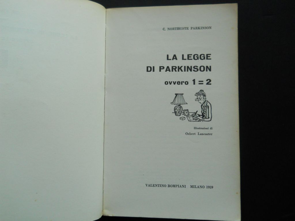 1959 Satira Geniale La Legge Di Parkinson Ovvero 1