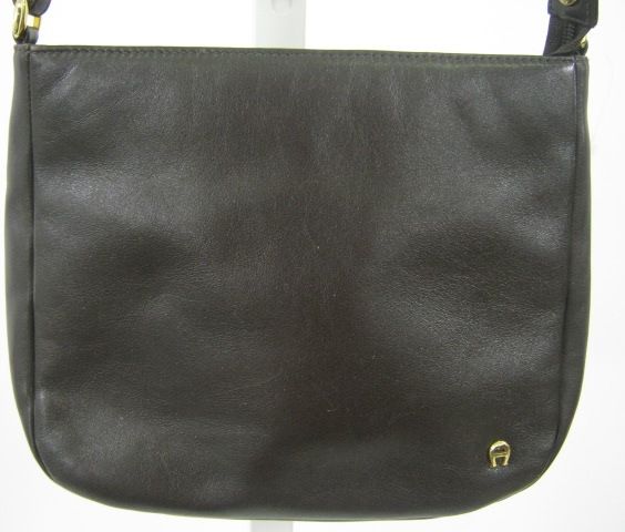 etienne aigner brown leather shoulder bag handbag