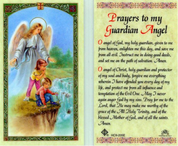   My Guardian Protect Me Holy Card HC205 Catholic Prayer Cards