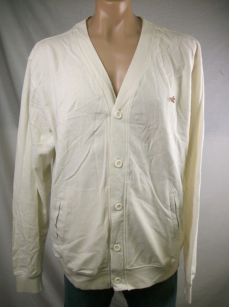 New Mens AKOO Whisper White Button Front The League Pique Cardigan 3X 