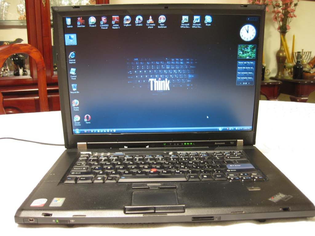 IBM ThinkPad T61p 15 4 inch Widescreen T9500 2 6GHz 4GB 250GB DVDRW 