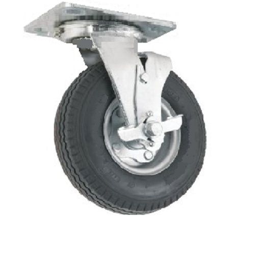 New Swivel Caster with Brake 8 x 3 Pneumatic Air Tire