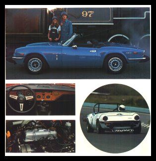 1974 Triumph TR6 Spitfire 1500 Brochure Alan Alda, Original 74