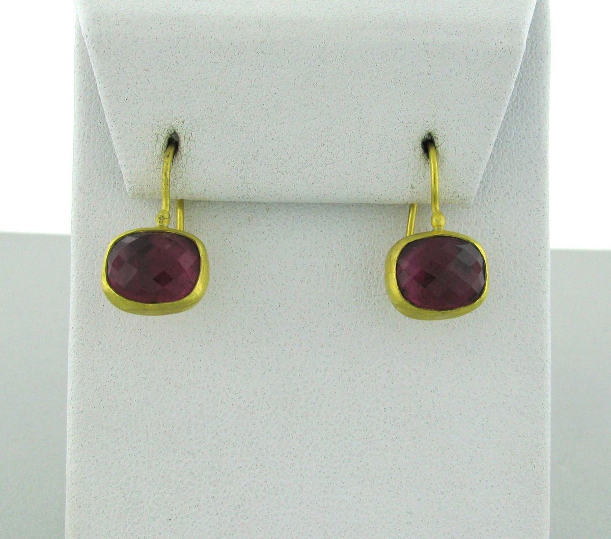 Stephanie Albertson 22K Gold Tourmaline Earrings $1750