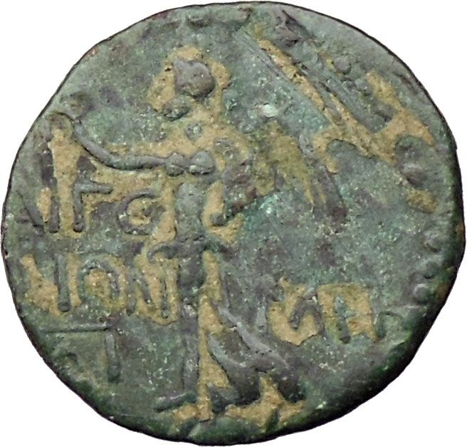 Alexander The Great Cilicia Aigeai C 164 B C Bronze Nike Walking Left 