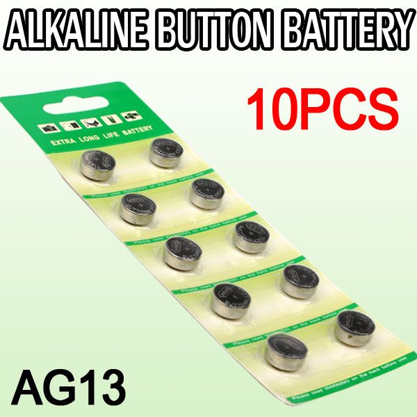 10 pcs ag13 lr44 357a alkaline cell button battery