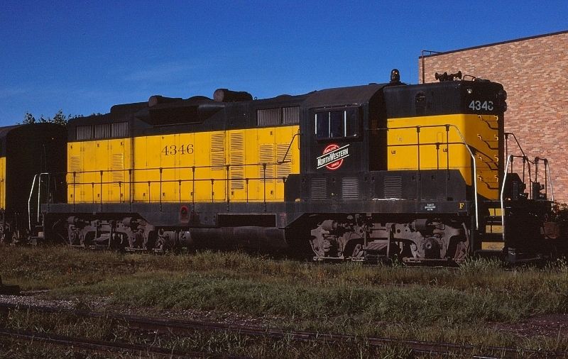   GP7 Chicago North Western in Albert Lea MN 1977 Original Slide