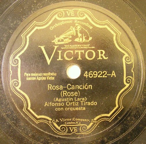 Alfonso Luis Tirado 78 RPM Rosa Lamento Gitano 46922