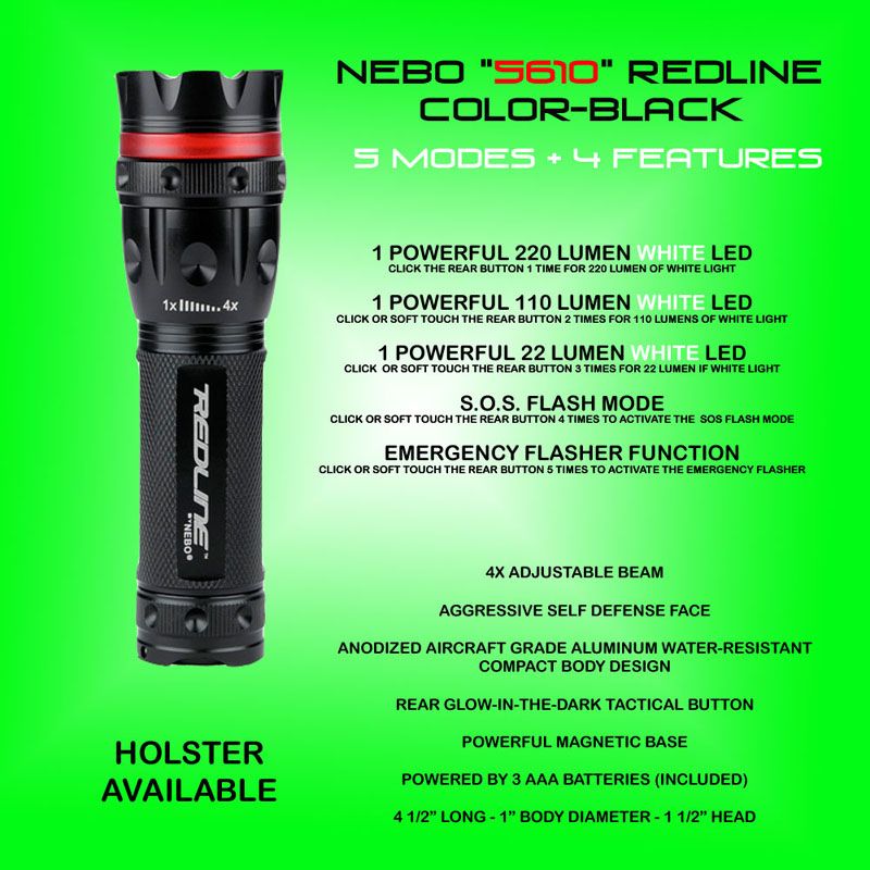 Click here to see all of our NITEBEAM NEBO Flashlights