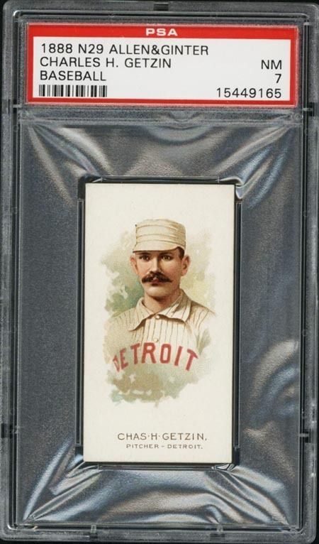 1888 N29 Allen Ginter Charles H Getzin PSA 7