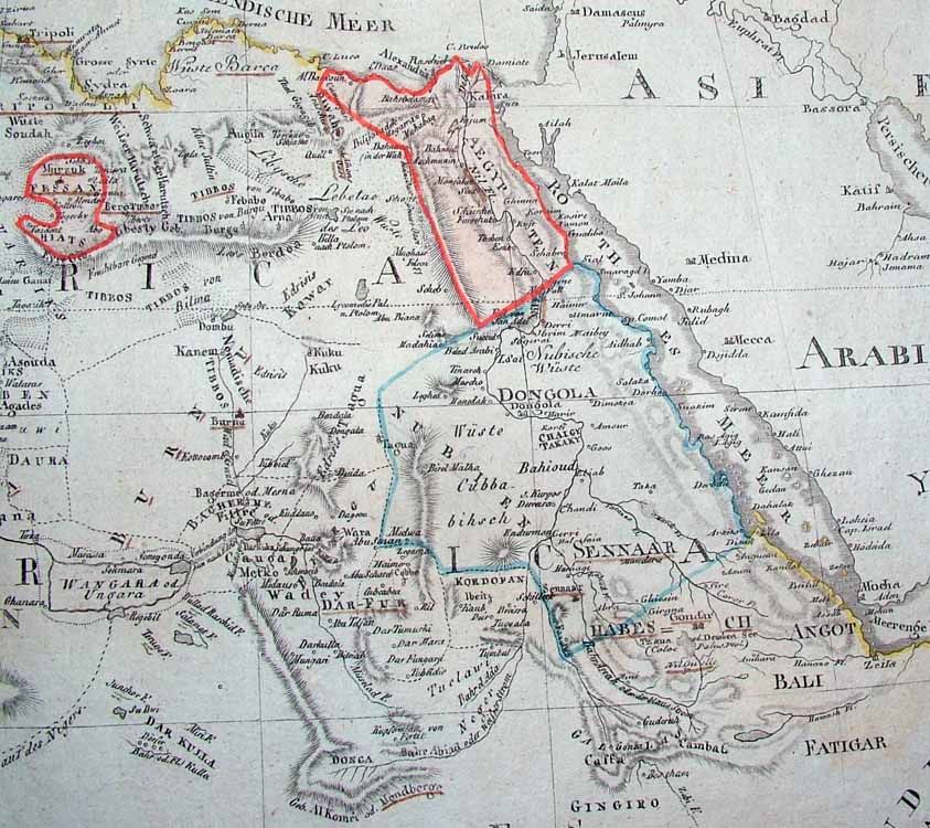 1804 Reinecke Weimar Geographische Institut Map Africa