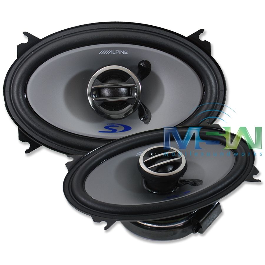 Alpine® SPS 406 4 x 6 Type S Series 2 way Coaxial Speakers