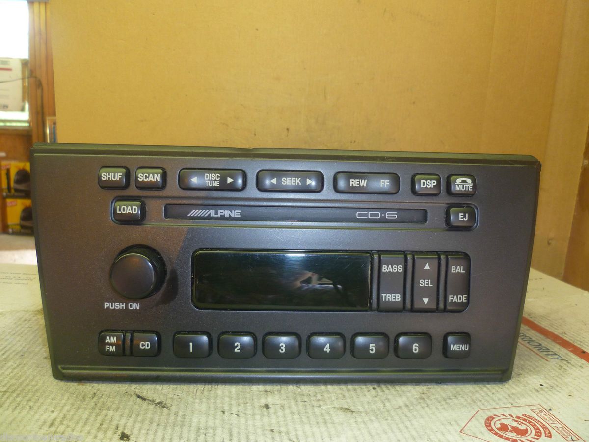 00 02 Lincoln LS Alpine Radio 6 Disc CD YW4F 18C815 BC