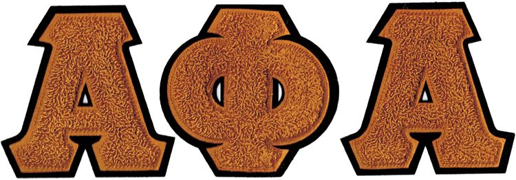 Alpha PHI Alpha Chenille 3 Letter Sew on Patch Set