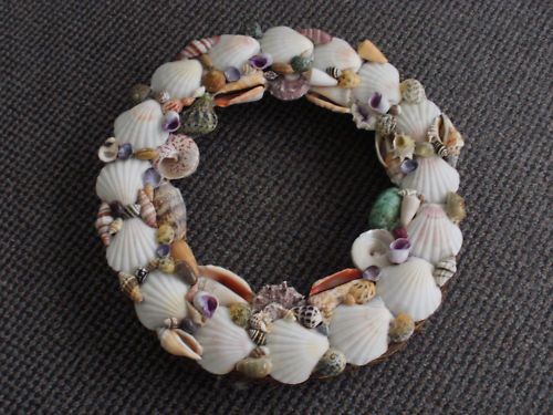 Shell Wreath 12 Beach Nautical Decor All Natural Seashells