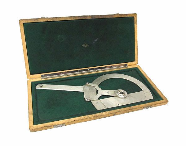 GERMANY ALVIN 180deg. MACHINISTS VERNIER PROTRACTOR #P386/A