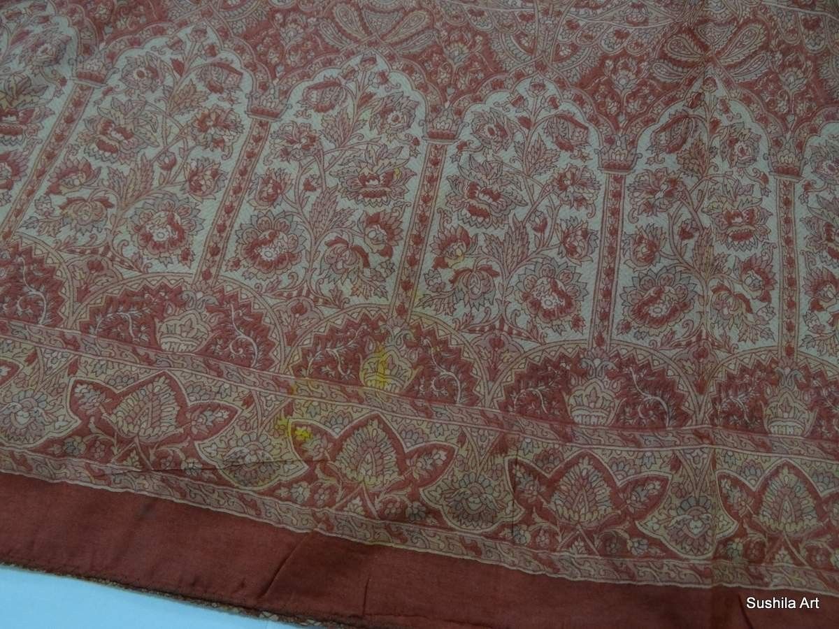 Amazing Design Indian Art Silk Vintage Sari Fabric Sew Craft Quilt 