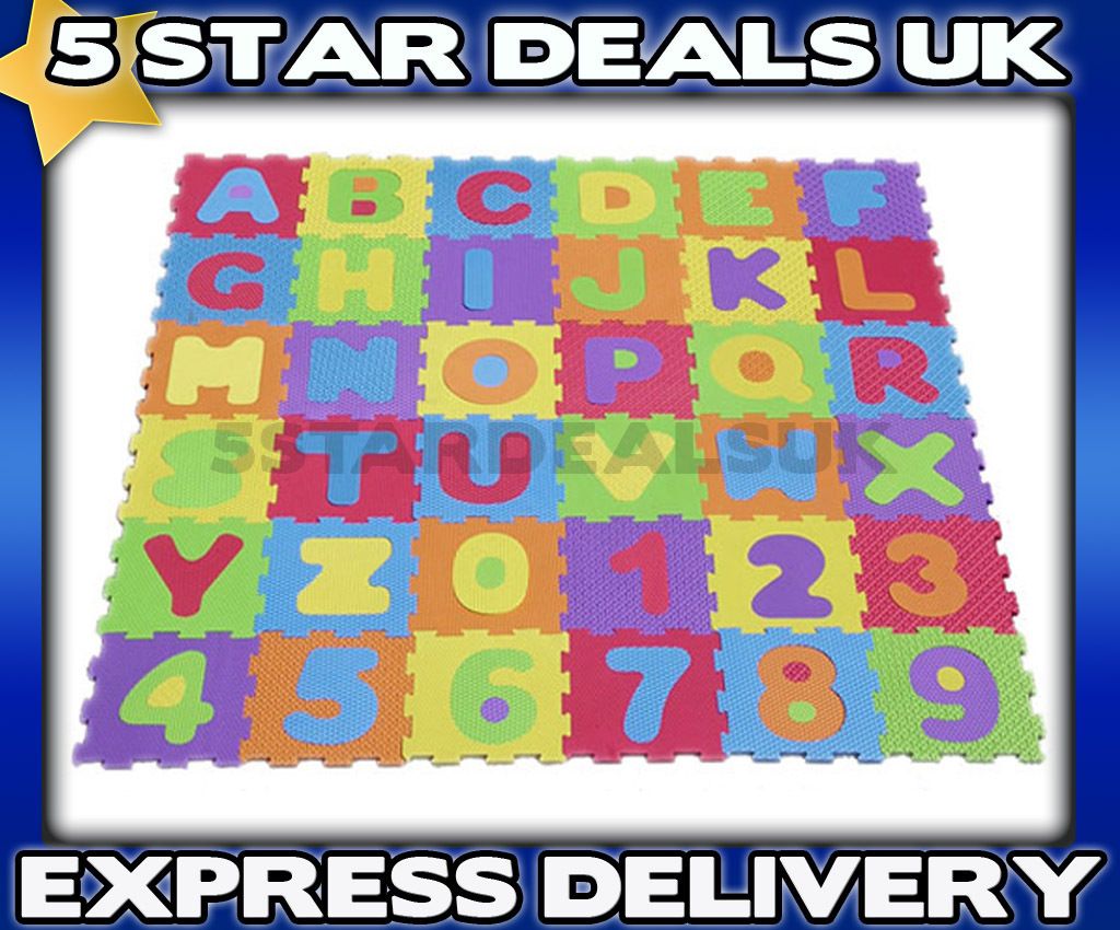 Kids Alphabet Numbers Play Mat Jigsaw Letters Soft Foam