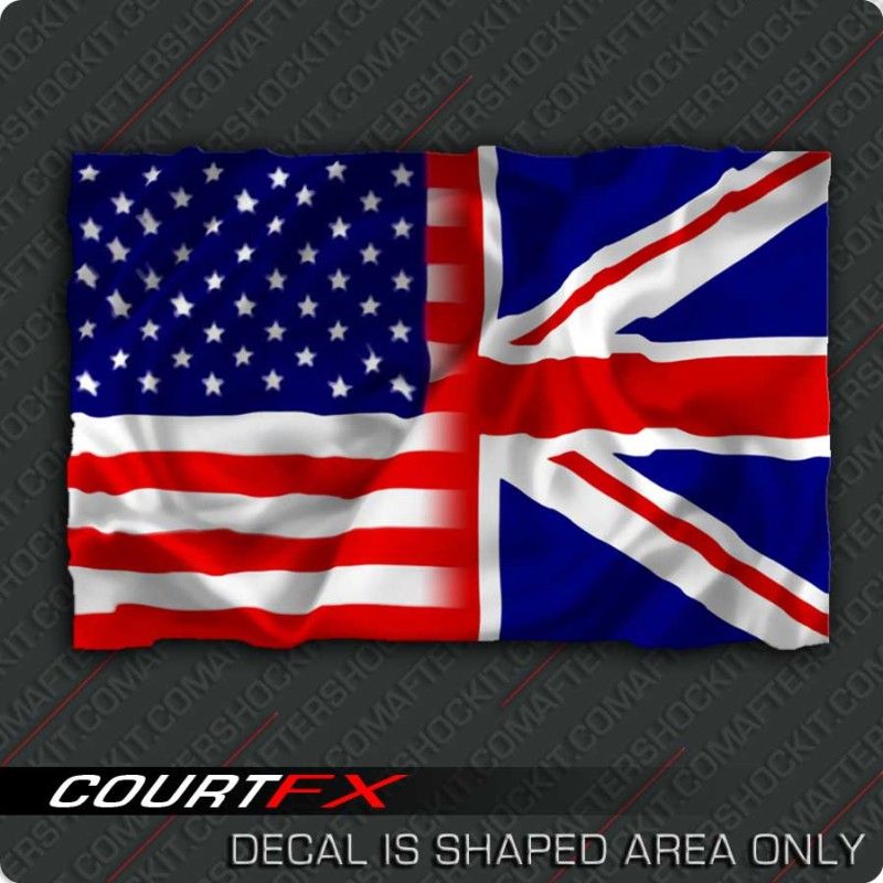 American Union Jack Flag Sticker Great Britain Decal