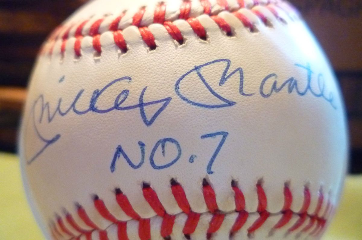 Mickey Mantle No. 7 SIGNED Baseball Official Ball American League