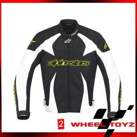 Alpinestars T GP Plus Air Motorcycle Jacket Black White Yellow Fluo 