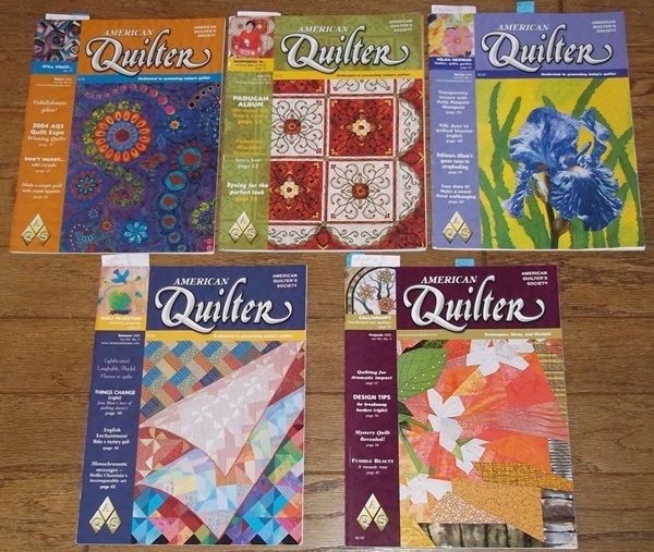 Lot of 5 American Quilter Magazine 2004 2005 Diane Gaudynski Machine 