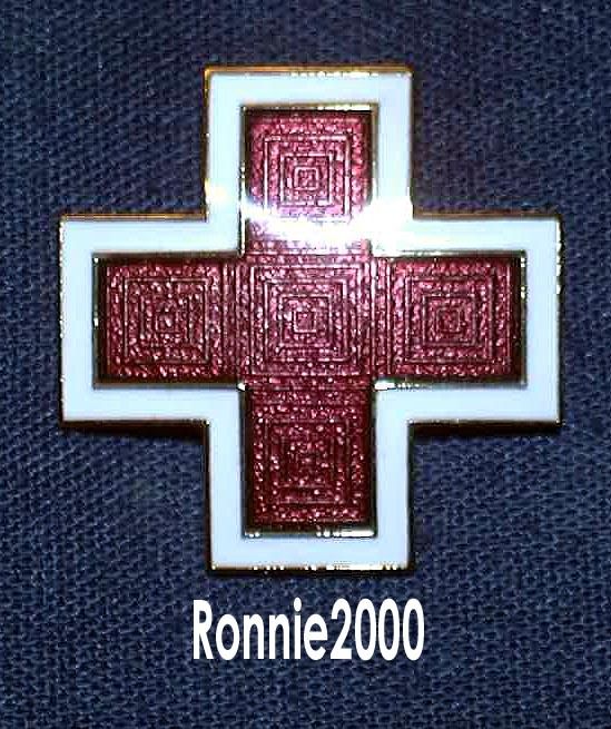 LARGE ENAMEL CROSS American Red Cross pin Hurricane Sandy Relief Show 